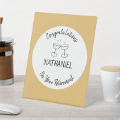 Signe De Table Félicitations à la retraite Parti Personnalisé (In SItu)