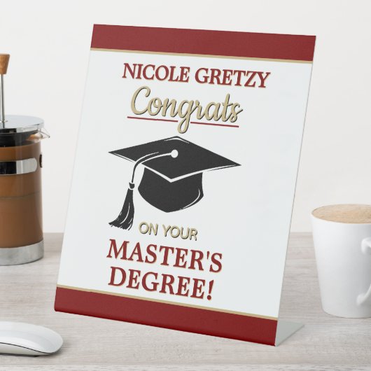 Signe De Table Félicitations ! Diplôme de master  (In SItu)