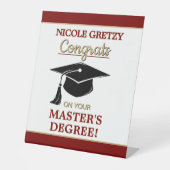 Signe De Table Félicitations ! Diplôme de master  (Recto)