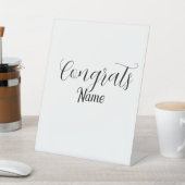 Signe De Table Félicitations diplômé nom simple minimal année pro (In SItu)