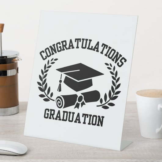 Signe De Table Félicitations Pour Le Diplôme De Pedestal (In SItu)