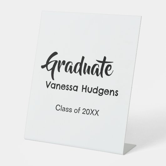 Signe De Table Félicitations pour le diplôme nom date année class (Recto)