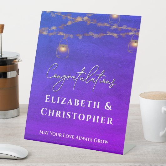 Signe De Table Félicitations Rustic Tea Lights Engagement Party (In SItu)