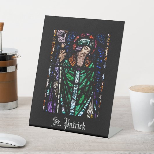 Signe De Table Fenêtre en verre satiné St. Patrick (In SItu)
