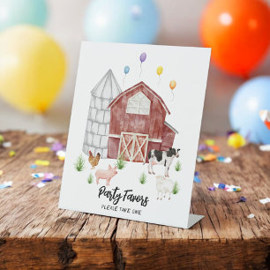 Signe De Table Ferme Barnyard Animaux de ferme fête d'anniversair