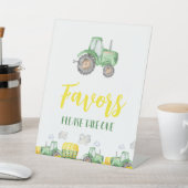 Signe De Table Ferme de tracteurs verts Symbole d'anniversaire de (In SItu)