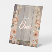 Signe De Table Ferme rustique Boho Bois Grain & Fleurs (Recto)