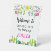 Signe De Table Fête d'anniversaire, Affiche de bienvenue du piéde (Recto)