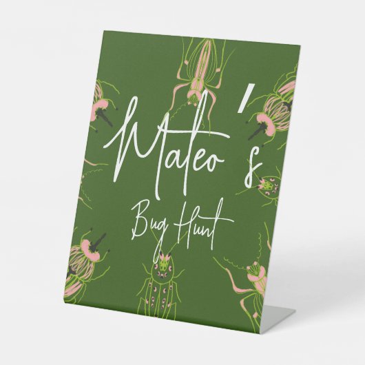 Signe De Table Fête d'anniversaire de l'insecte des insectes (Recto)