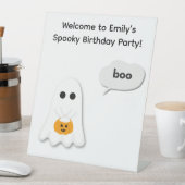 Signe De Table Fête d'anniversaire d'Halloween | Conception minim (In SItu)