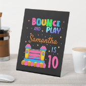 Signe De Table Fête d'anniversaire d'un bond gonflable  (In SItu)