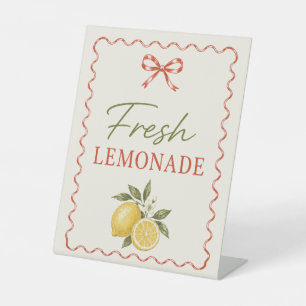 Signe De Table Fête de Bébé au Marché Italien de Limonade Fraîche