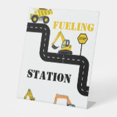 Signe De Table Fête de Camion de Chauffage de construction de pos (Recto)