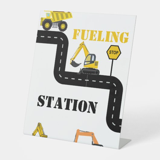 Signe De Table Fête de Camion de Chauffage de construction de pos (Recto)