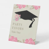 Signe De Table Fête de graduation rose florale pour (Recto)