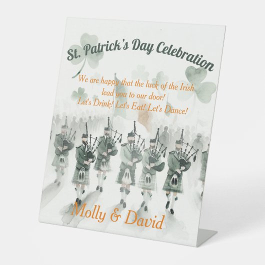 Signe De Table Fête de la Saint-Patrick (Recto)