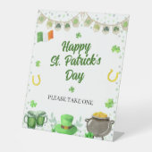 Signe De Table Fête de la Saint-Patrick à l'aquarelle (Recto)