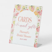 Signe De Table Fête de mariage Citron Cartes et Cadeaux (Recto)