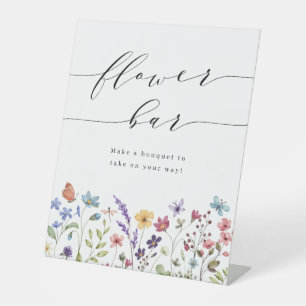 Signe De Table Fête de mariage Fleur de printemps Fleur sauvage d