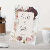 Signe De Table Fête de mariage Floral Champagne Rose (In SItu)