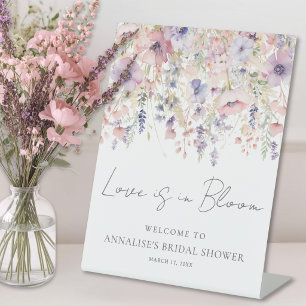 Signe De Table Fête de mariage floral de fleurs sauvages