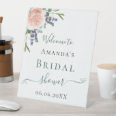 Signe De Table Fête de mariage rose gold lavande florale (In SItu)