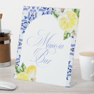 Signe De Table Fête de mariage That's Amore Lemon Italian Blue Ti