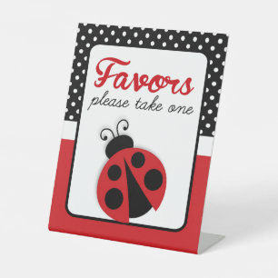Signe De Table Fête de naissance coccinelle ou Faveur de fête d'a