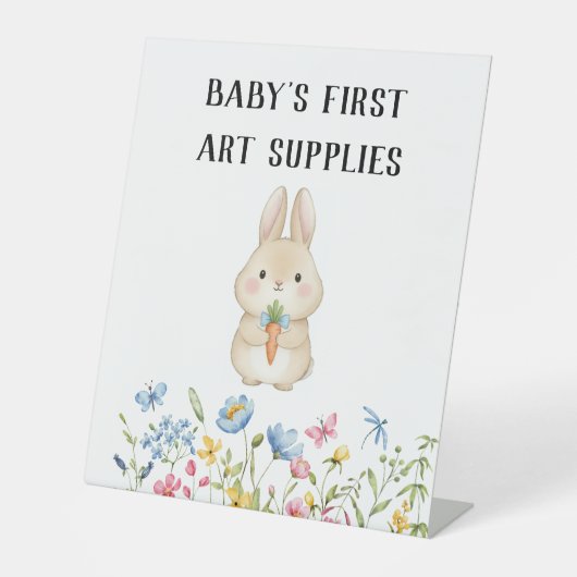 Signe De Table Fête de naissance de lapin “Fournitures d'art pour (Recto)