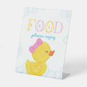 Signe De Table Fête de nourriture pour canard en caoutchouc (Recto)