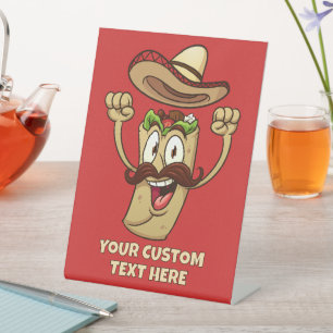 Signe De Table Fête de tacos avec texte personnalisé