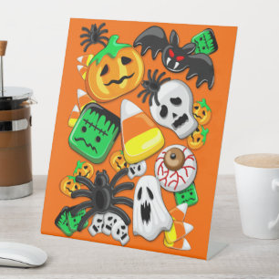 Signe De Table Fête des Candies Éffrayantes d'Halloween