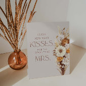 Signe De Table Fête des mariées Automne Devinez Combien De Baiser