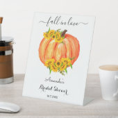 Signe De Table Fête des mariées automne Floral Orange Citrouille (In SItu)