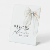 Signe De Table Fête des mariées blanche Bow Faveurs (Recto)