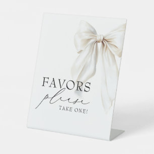 Signe De Table Fête des mariées blanche Bow Faveurs