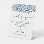 Signe De Table Fête des mariées Boho bleu Oh Snap Signal (Recto)