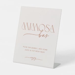 Signe De Table Fête des mariées Boho minimale barre Mimosa