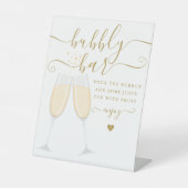 Signe De Table Fête des mariées Bubbly Mariage or (Recto)