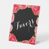 Signe De Table Fête des mariées Chic Red Roses Faveurs (Recto)