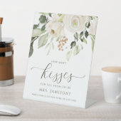 Signe De Table Fête des mariées Combien de baisers Jeu Vert blanc (In SItu)