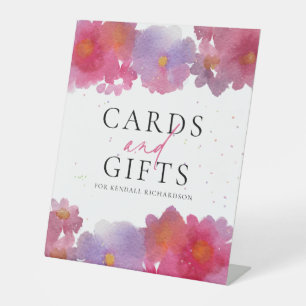 Signe De Table Fête des mariées d'aquarelle florale