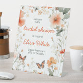 Signe De Table Fête des mariées d'aquarelle Papillon Meadow PERSO (In SItu)