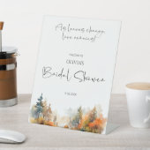 Signe De Table Fête des mariées d'automne rustique Woodland Bienv (In SItu)