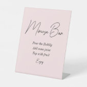 Signe De Table Fête des mariées de bar Mimosa rose (Recto)