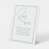 Signe De Table Fête des mariées de chasse à l'anneau de guéridon. (Recto)