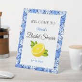 Signe De Table Fête des mariées de citron bleu méditerranéen (In SItu)