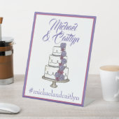 Signe De Table Fête des mariées de gâteau Mariage violet à plusie (In SItu)