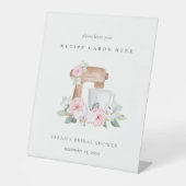 Signe De Table Fête des mariées de la carte florale Blush Cake Mi (Recto)