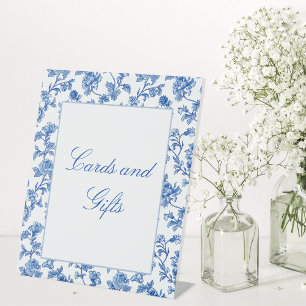 Signe De Table Fête des mariées de la Chinoiserie Bleue et Blanch